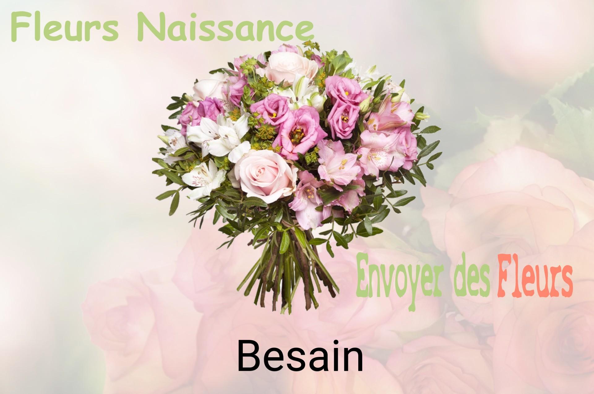 Bouquet de fleurs de naissance livré à Besain